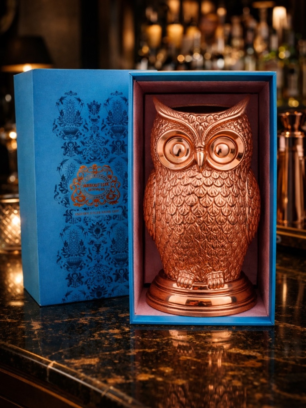Elyx Copper Owl Cocktail Mug - Decorative Drinkware - RARE Discontinued